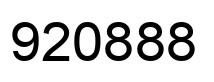 Number 920888 black image