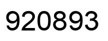 Number 920893 black image