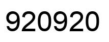 Number 920920 black image