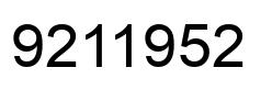 Number 9211952 black image