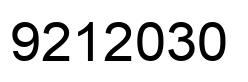 Number 9212030 black image