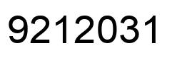 Number 9212031 black image