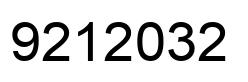 Number 9212032 black image