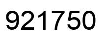 Number 921750 black image