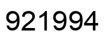 Número 921994 imagen negro