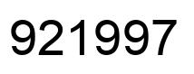 Number 921997 black image