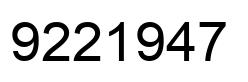 Número 9221947 imagen negro