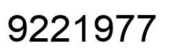 Number 9221977 black image