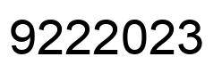 Number 9222023 black image