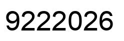 Number 9222026 black image