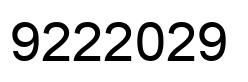 Number 9222029 black image