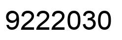 Number 9222030 black image