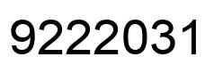 Number 9222031 black image
