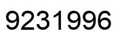 Número 9231996 imagen negro