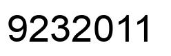 Number 9232011 black image