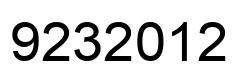 Number 9232012 black image