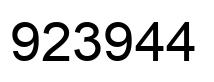 Number 923944 black image