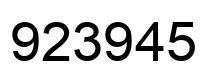 Number 923945 black image
