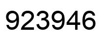 Number 923946 black image