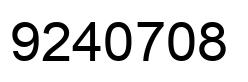 Number 9240708 black image