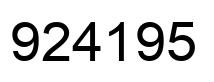 Number 924195 black image