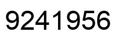 Number 9241956 black image