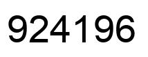 Number 924196 black image
