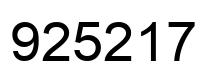 Número 925217 imagen negro