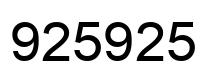 Número 925925 imagen negro