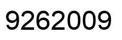 Number 9262009 black image