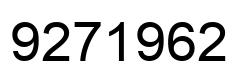 Number 9271962 black image