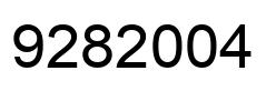 Number 9282004 black image