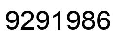 Number 9291986 black image
