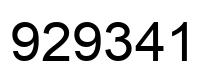 Número 929341 imagen negro