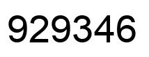 Número 929346 imagen negro
