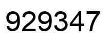 Número 929347 imagen negro