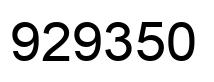 Número 929350 imagen negro