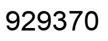 Número 929370 imagen negro
