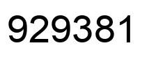 Número 929381 imagen negro