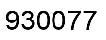 Número 930077 imagen negro