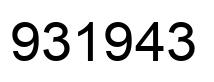 Número 931943 imagen negro