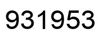 Number 931953 black image
