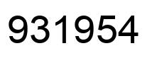 Number 931954 black image