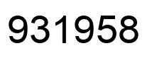 Number 931958 black image