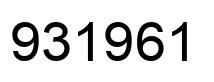 Number 931961 black image