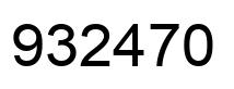 Número 932470 imagen negro