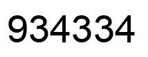 Number 934334 black image