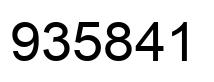 Number 935841 black image