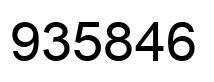 Number 935846 black image