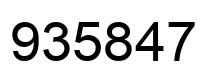 Number 935847 black image